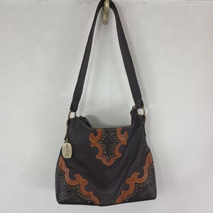 American West Black and Brown Shoulder Bag